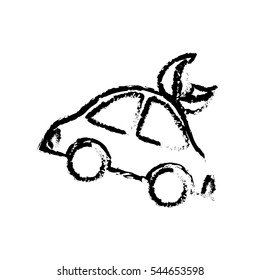 Green car vehicle icon vector illustration graphic design