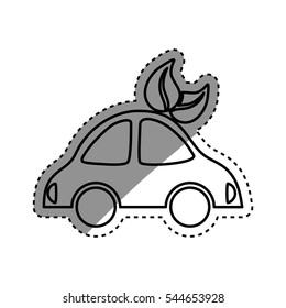 Green car vehicle icon vector illustration graphic design