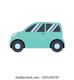 green car in a white background vector illustration design