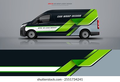 green Car wrap design for van vector file printable file below