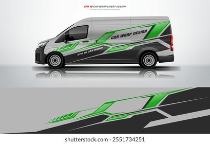 green Car wrap design for van vector file printable file below