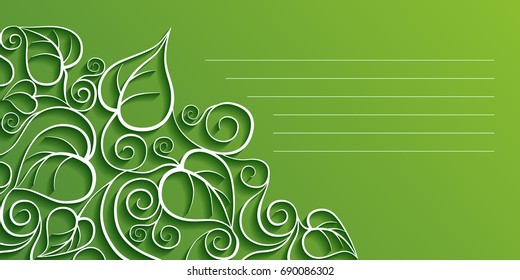 Green card with space for text.
