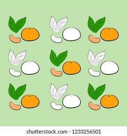 green card with tangerines