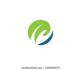 Green Care Logo Template vector icon Business