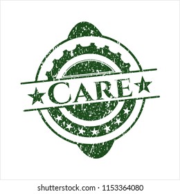 Green Care with rubber seal texture