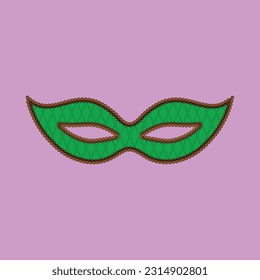 green carnival mask mystery vector 2D jamilega
