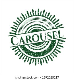 Green Carousel distressed rubber seal
