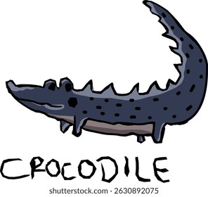 Green Cartoon Alligator vector Illustration