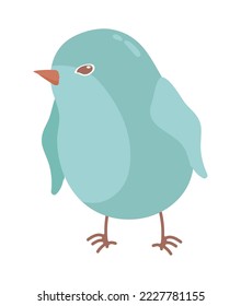 green cartoon bird icon isolated