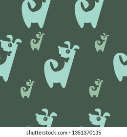 
green cartoon dog background