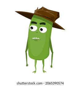 Green Cartoon Monster, cartoon vector,alien monster illustration, isolated cartoon on white background.