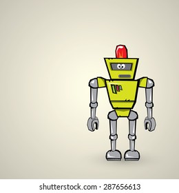 green Cartoon Robot