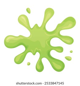 Green cartoon slime placed on a white background creates a playful atmosphere, perfect for children s illustrations or creative projects.