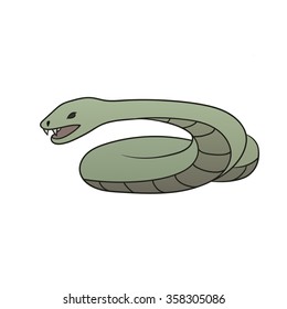 green cartoon snake