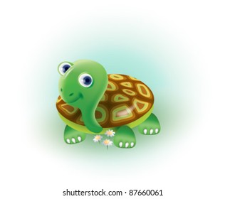 Green cartoon turtle