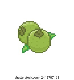 Green cas, fruit pixel art 