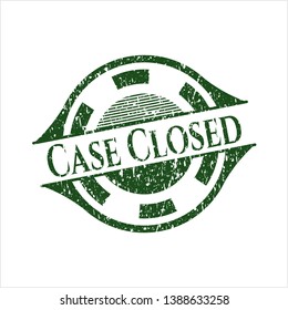 Green Case Closed rubber seal with grunge texture