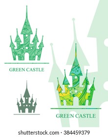 Green Castle - vector template.