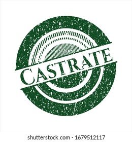 Green Castrate distressed rubber seal