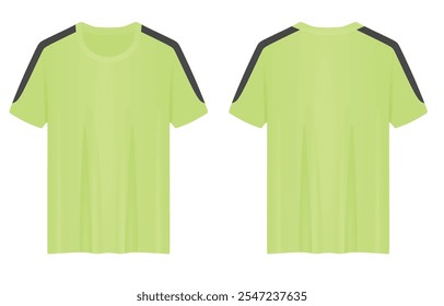 Green  casual t shirt. vector illustration