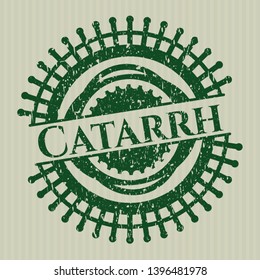 Green Catarrh grunge style stamp