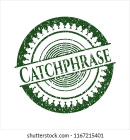 Green Catchphrase grunge seal