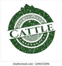 Green Cattle distress with rubber seal texture