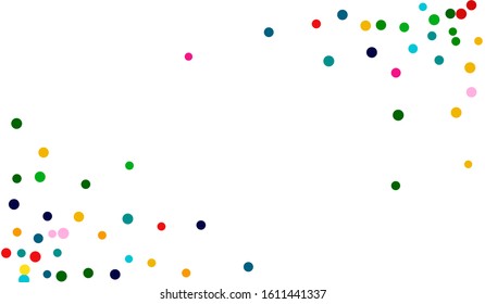 Green Celebrate Confetti Invitation. White Invitation Shine Postcard. Festival Wallpaper. Top Rainbow Backdrop.