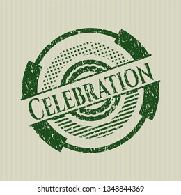 Green Celebration distress with rubber seal texture