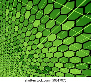 Green cell concept. Vector illustration
