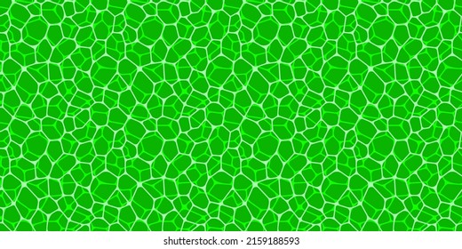 Green cells net seamless pattern. Leaf vector template background. cellular structure repeated texture. can use organic, scientific, medicine designs. Fresh eco and organic products backdrop.
