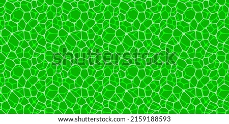 Green cells net seamless pattern. Leaf vector template background. cellular structure repeated texture. can use organic, scientific, medicine designs. Fresh eco and organic products backdrop.
