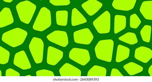 As células verdes repetiram o pano de fundo. Novo padrão verde sem emenda. Papel de parede modelo vegetariano. Ilustração vetorial de sementes para agro, eco, projetos orgânicos e cartões. voronoi infinito pano de fundo