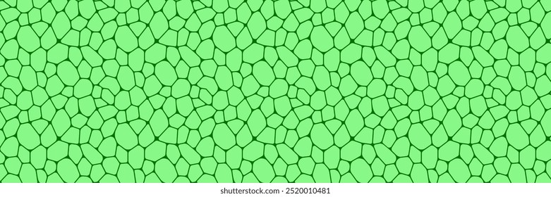 Células verdes sem emenda padrões definidos. Ilustração do vetor da estrutura da folha. Fundo de modelo verde fresco. Planta textura repetida para projetos orgânicos, ecológicos, agro e científicos. voronoi interminável backdro