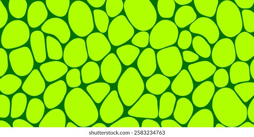 Green cells vector backdrop. Fresh greenery background. Vegetarian template wallpaper. Seeds illustration for agro, eco, organic designs biology cards. voronoi backdrop. Plant leaf close up texture