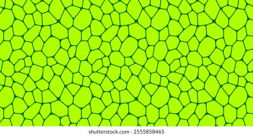 Green cells vector background. Leaf structure close up illustration. Fresh greenery template backdrop. Plant texture for organic, eco, agro and scientific design, biology wallpaper.