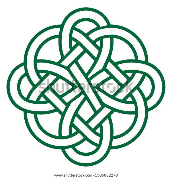 Green Celtic Knot Stock Vector (Royalty Free) 1305082270