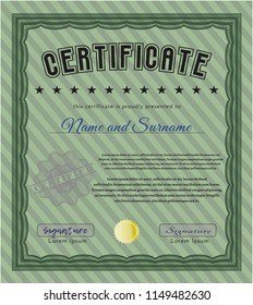 Green Certificate of achievement. Customizable, Easy to edit and change colors. With quality background. Nice design. 