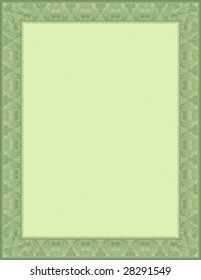 green certificate background, vector