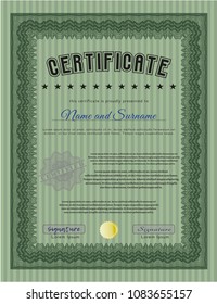 Green Certificate. With complex background. Nice design. Customizable, Easy to edit and change colors. 