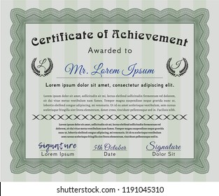 Green Certificate. Customizable, Easy to edit and change colors. Easy to print. Artistry design. 