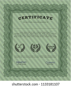Green Certificate. Easy to print. Customizable, Easy to edit and change colors. Lovely design. 