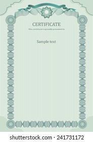 green certificate. Light certificate. Official certificate