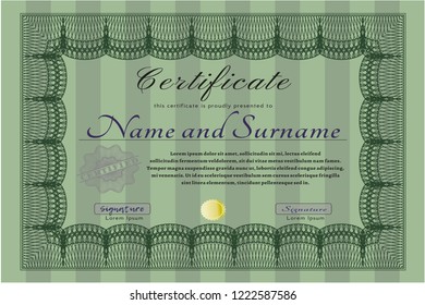 Green Certificate template. Customizable, Easy to edit and change colors. With quality background. Perfect design. 