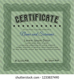 Green Certificate template. Customizable, Easy to edit and change colors. With background. Nice design. 