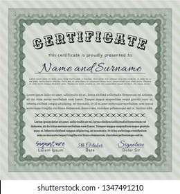 Green Certificate template. Elegant design. Customizable, Easy to edit and change colors. With quality background. 