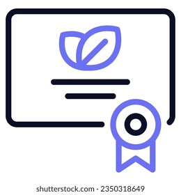 Green Certification Icon can be used for web, app, infographic, etc