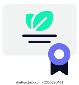 Icono de certificación verde se puede usar para web, aplicación, infografía, etc