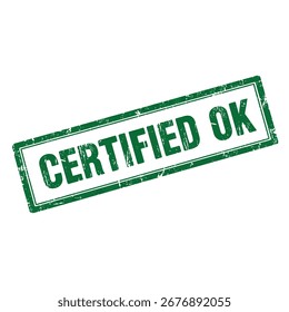 selo verde certificado ok indica qualidade de aprovação oficial