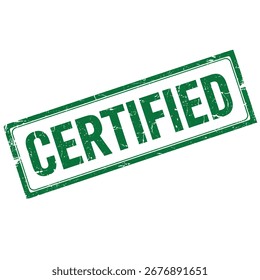 Sello certificado verde indica la Aprobación de validación oficial